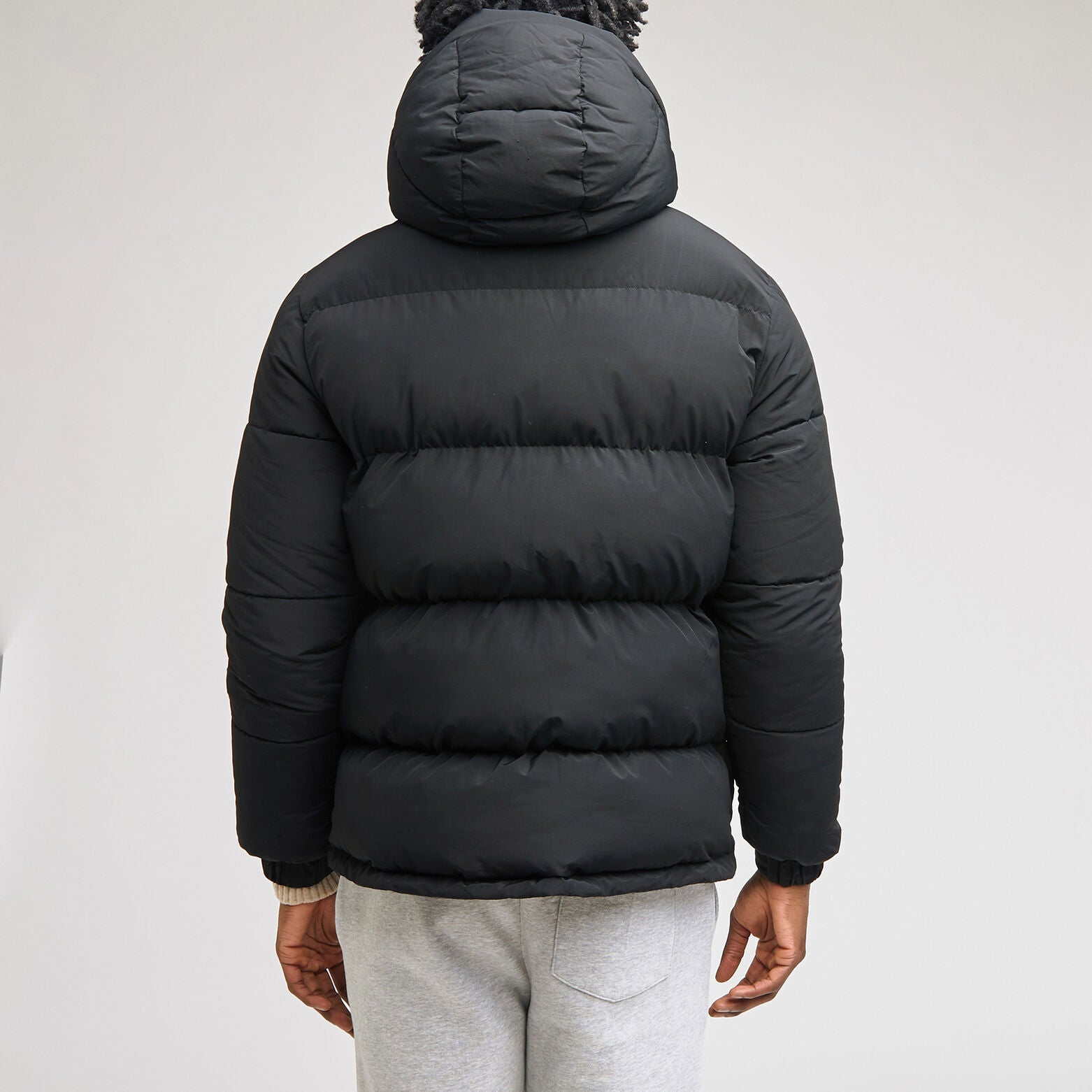 Navy Blue Hooded Puffer Jacket for Men | Winter Warmth & Style