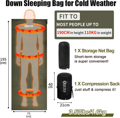 QEZER  Down Sleeping Bag for 4 Season（QDE-B1000）