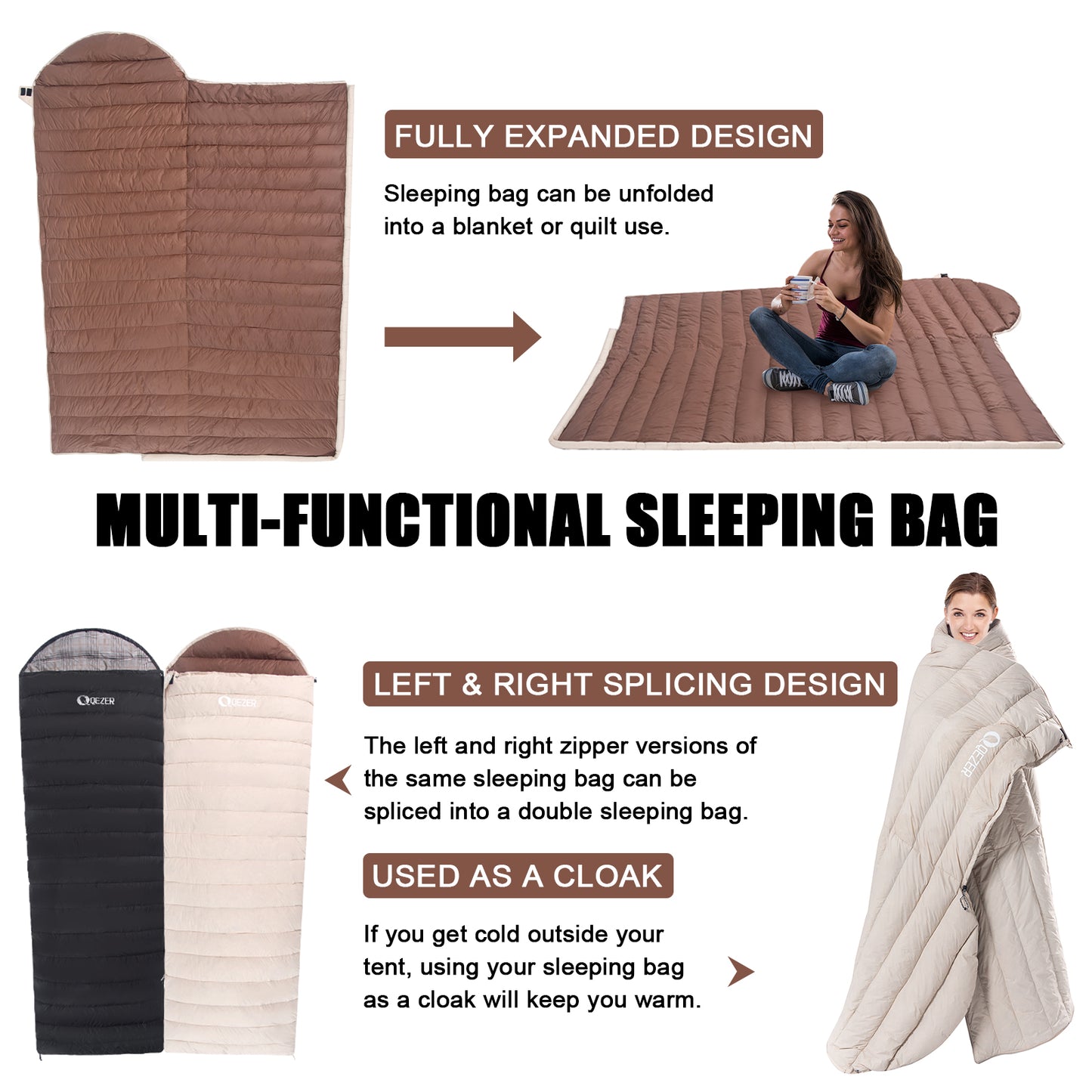 Rectangular Sleeping Bag(QDE-450R)
